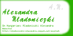 alexandra mladoniczki business card